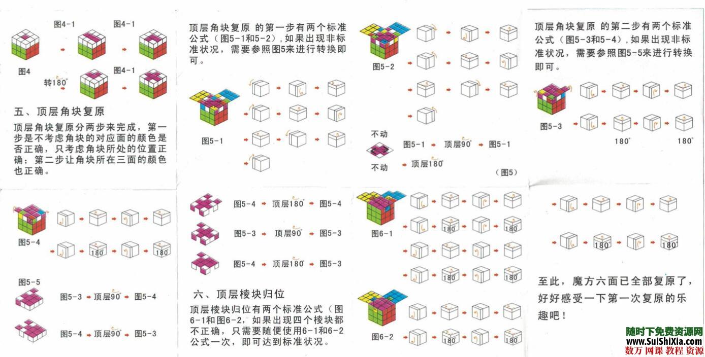 大量三階四階五階六階魔方還原教程資源，以及其他益智競速玩具教程分享_趣資料視頻資源插圖3