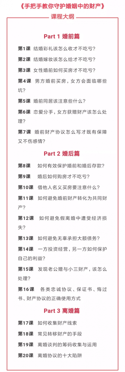 吳杰臻 手把手教你守護婚姻中的財產(chǎn)【完結(jié)】百度云分享_趣資料教程資源插圖1