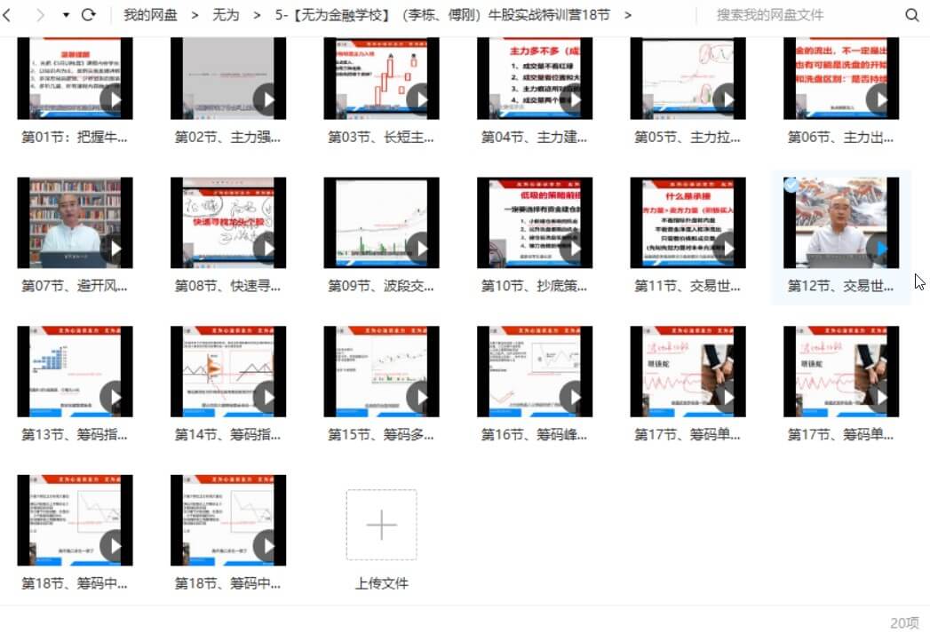 無為學院（李棟、傅剛）牛股實戰(zhàn)特訓營18節(jié)_百度云網(wǎng)盤教程視頻插圖1