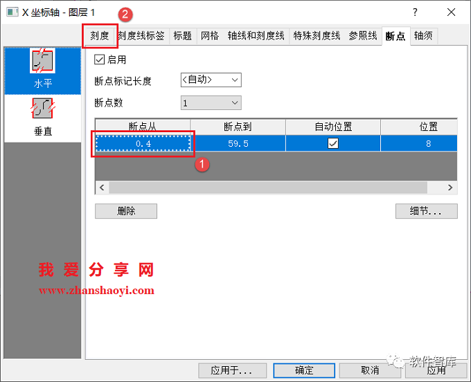 Origin2021繪圖時如何設(shè)置坐標(biāo)軸斷點？插圖12