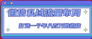 微信私域流量布局課程，打造年入百萬(wàn)的微信【7節(jié)視頻課】百度網(wǎng)盤(pán)插圖