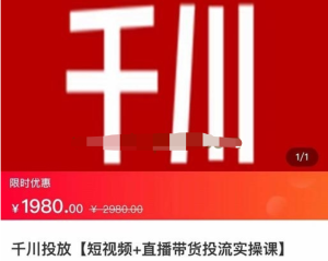 七巷社千川從零開始實操投放課2023新版，提升投產(chǎn)ROI千川投放百度網(wǎng)盤插圖