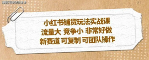 小紅書鋪貨玩法實操課，流量大，競爭小，新賽道可復制性強團隊操作插圖