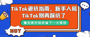 TikTok避坑指南，新手入局TikTok別再踩坑百度網(wǎng)盤插圖