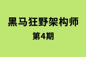 黑馬架構(gòu)師課程－狂野架構(gòu)師第4期百度網(wǎng)盤(pán)