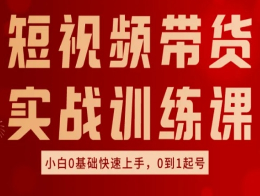 短視頻帶貨實戰(zhàn)訓(xùn)練課，好物分享實操，小白0基礎(chǔ)快速上手，0到1起號插圖