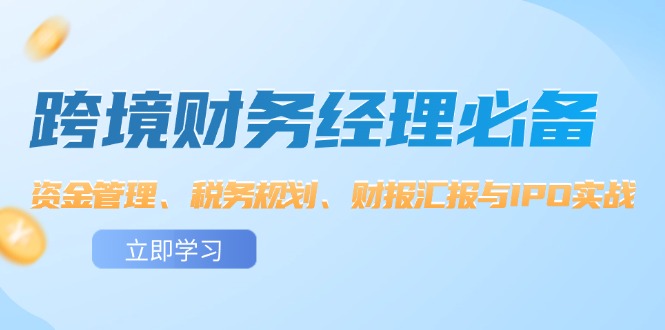 跨境財務經(jīng)理必備：資金管理、稅務規(guī)劃、財報匯報與IPO實戰(zhàn)插圖