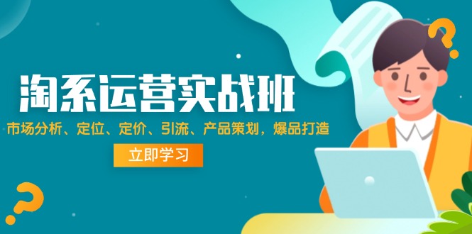 淘寶天貓運營實操課，市場分析、定位、定價、引流、產(chǎn)品策劃，爆品打造插圖