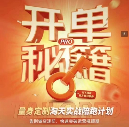 淘寶開(kāi)單秘籍PRO，量身定制淘天實(shí)戰(zhàn)陪跑計(jì)劃，